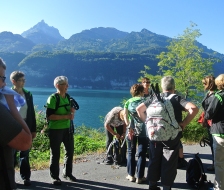 Die Sonne unterstützt das Wandern