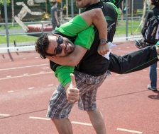 Zwei Leiter machen Seich