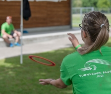 Frisbee-spielen für den Zeitvertreib