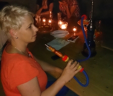 Auf den Abend hin gibt es noch eine Wasserpfeife