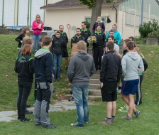 Die Aktivriege bei der Abbau-Besprechung