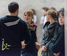 Nach dem Training finden sich alle ein