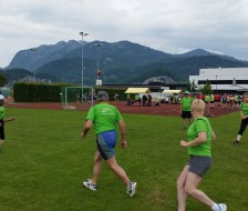 Es wird noch eine Trockenübung gemacht