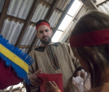 Michi beim Schöpfen