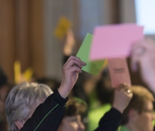 Die Abstimmungen sind sehr farbenfroh