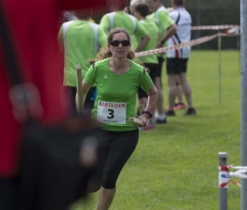 Susanne für die zweite Gigathlon-Gruppe