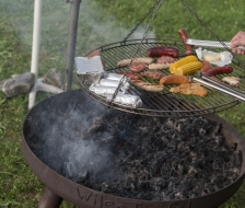 Der Grill kämpfte gegen die grossen Tropfen