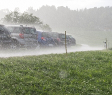 Es regnete ziemlich heftig!